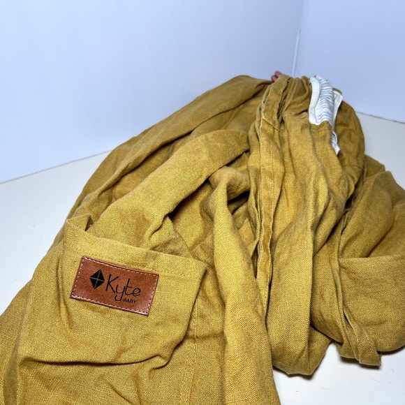 Retired Linen Kyte Baby Ring Sling Yellow W/Pocket - Picture 1 of 4